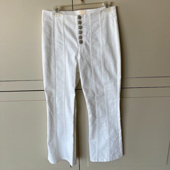 5 á 7 Cinque á Sept White Jeans size 6  NEW WITH TAGS - Picture 1 of 8